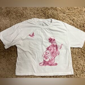 Melanie Martinez Trilogy Tour In The Womb White Crop Top Shirt Size Small